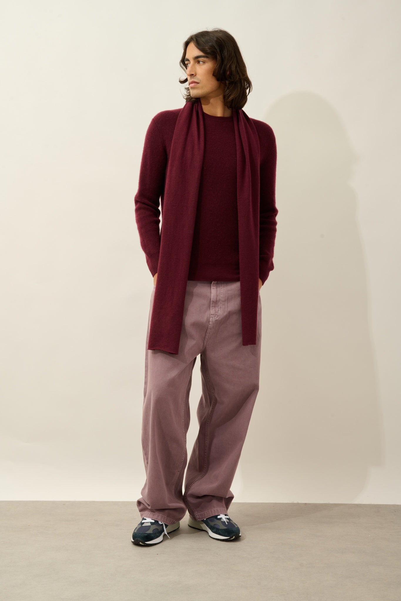 VAYMONT écharpe mûre 100% cachemire