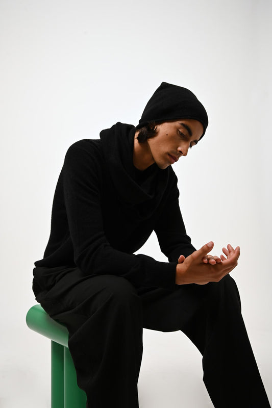 VAYMONT black scarf 100% cashmere