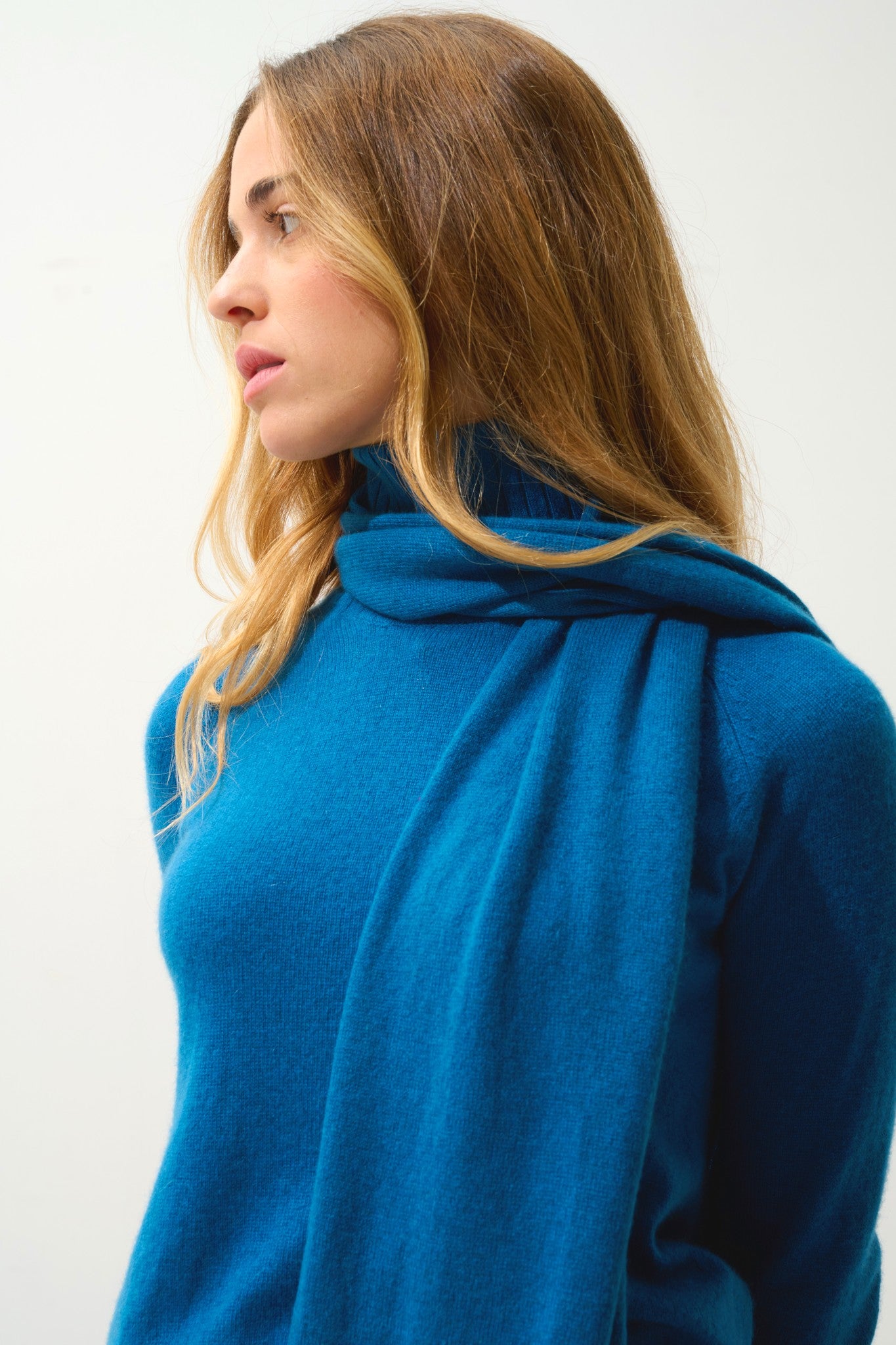 vaymont écharpe paon 100% cachemire