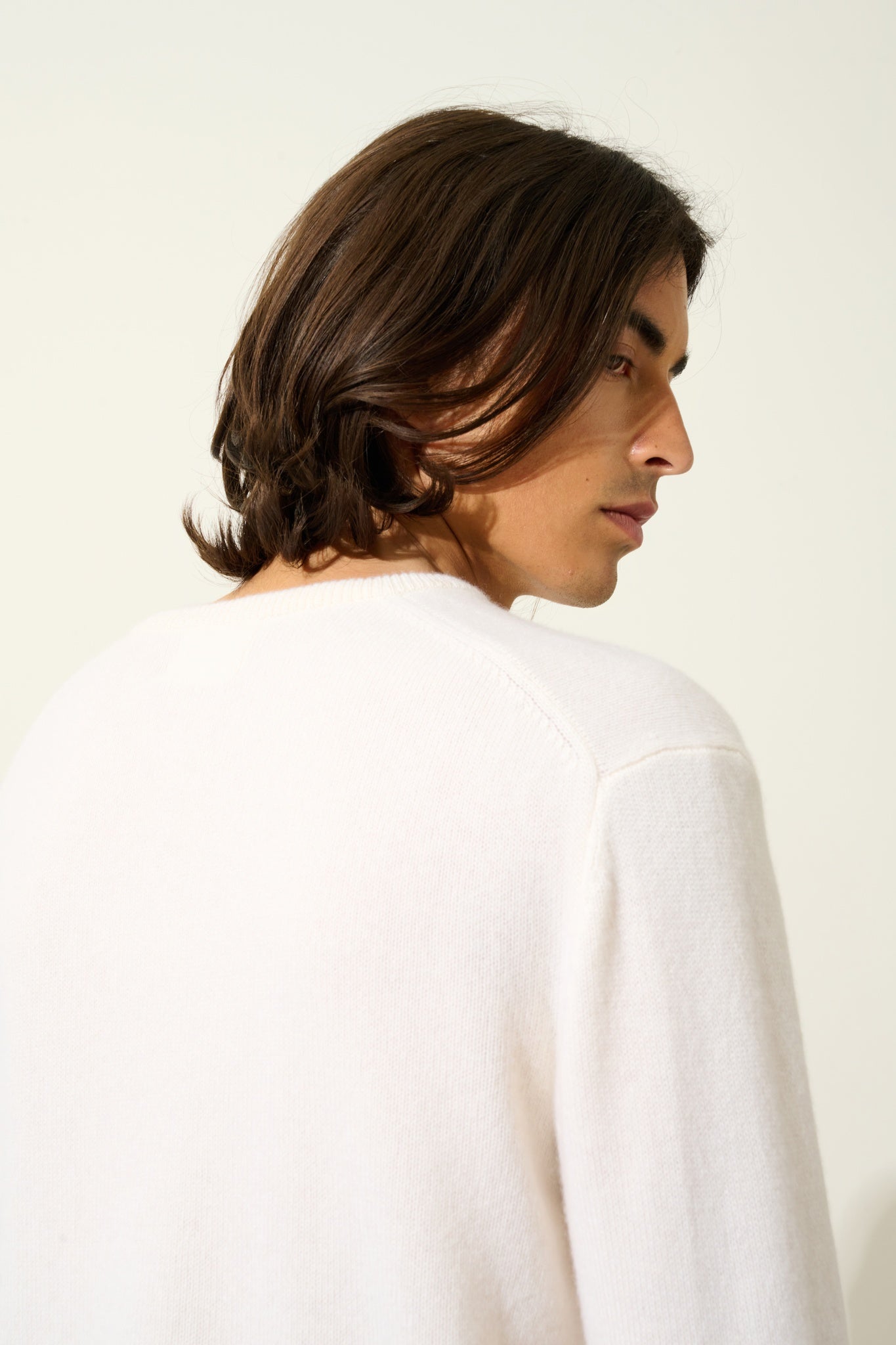 VICTO 4-fädiger Snow Rundhalspullover, 100% Kaschmir