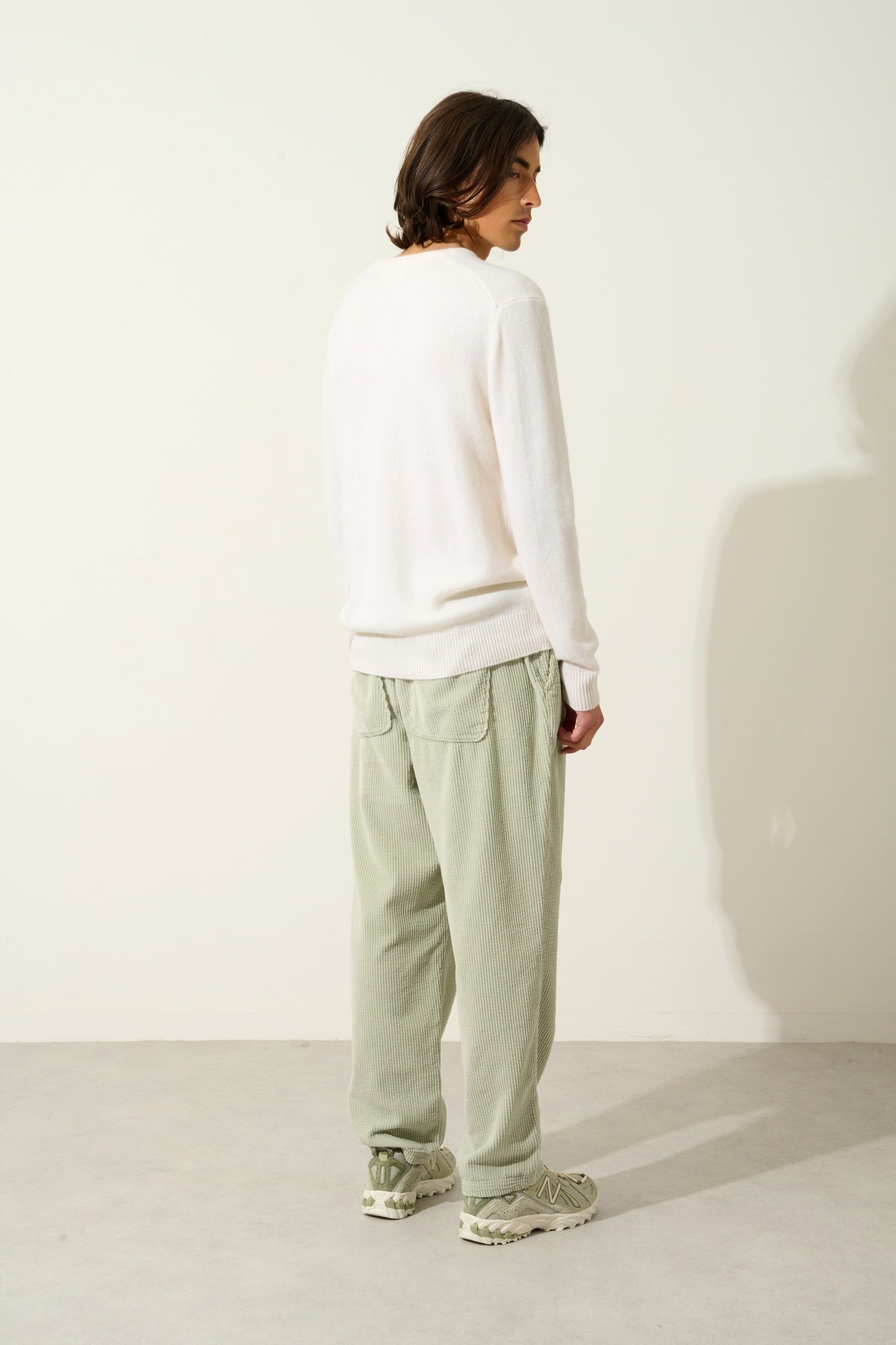 VICTO 4-fädiger Snow Rundhalspullover, 100% Kaschmir