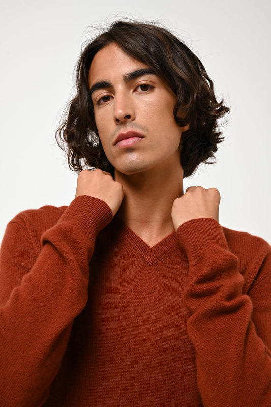 VICTOR v-neck 4-thread cashmere sweater 100% cashmere