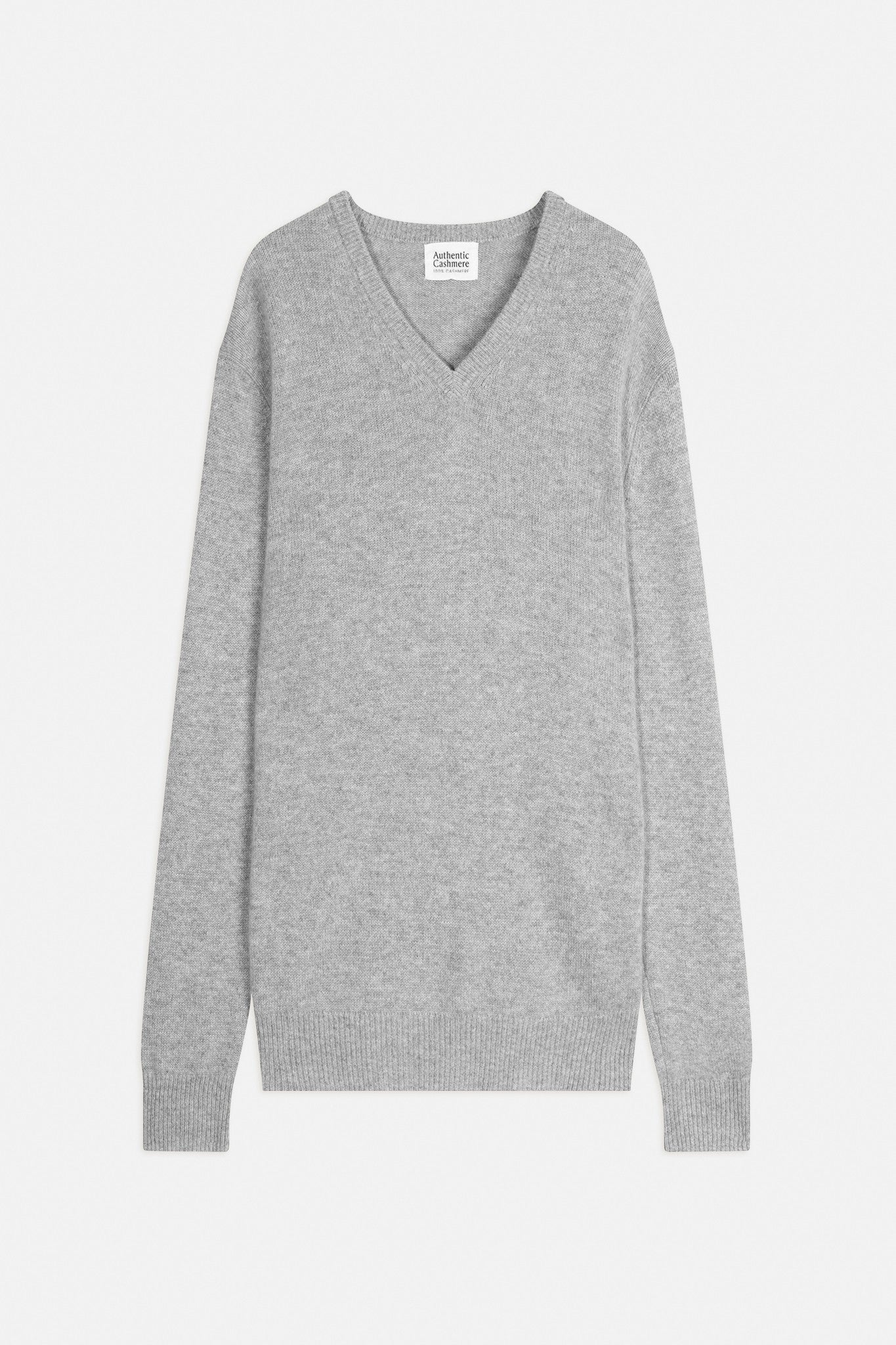 victor pull col v 4 fils nuage chiné 100% cachemire