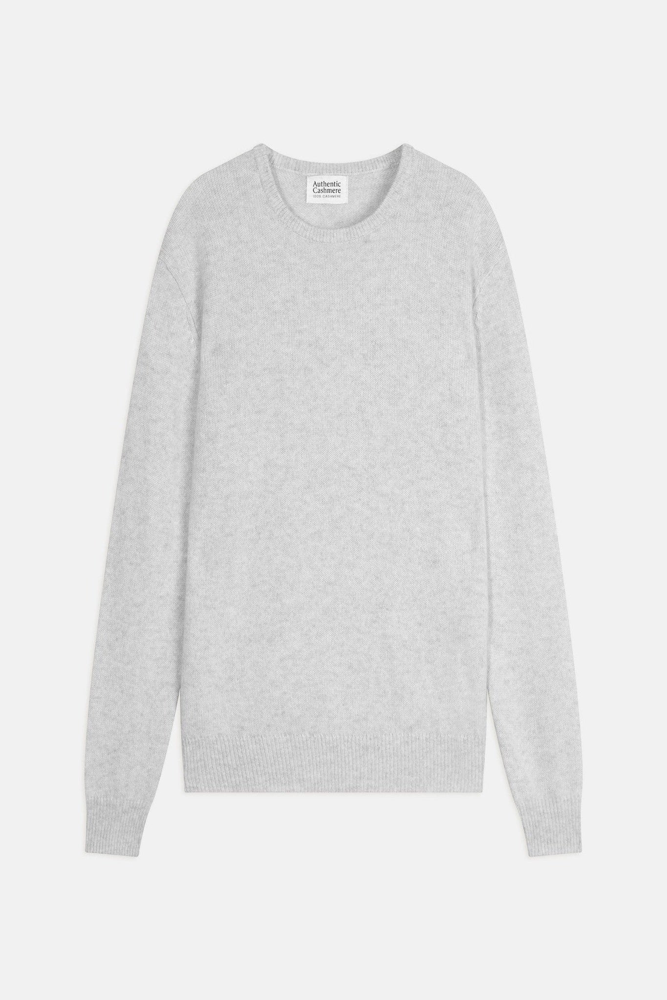 victo pull col rond 4 fils gris perle chiné 100% cachemire