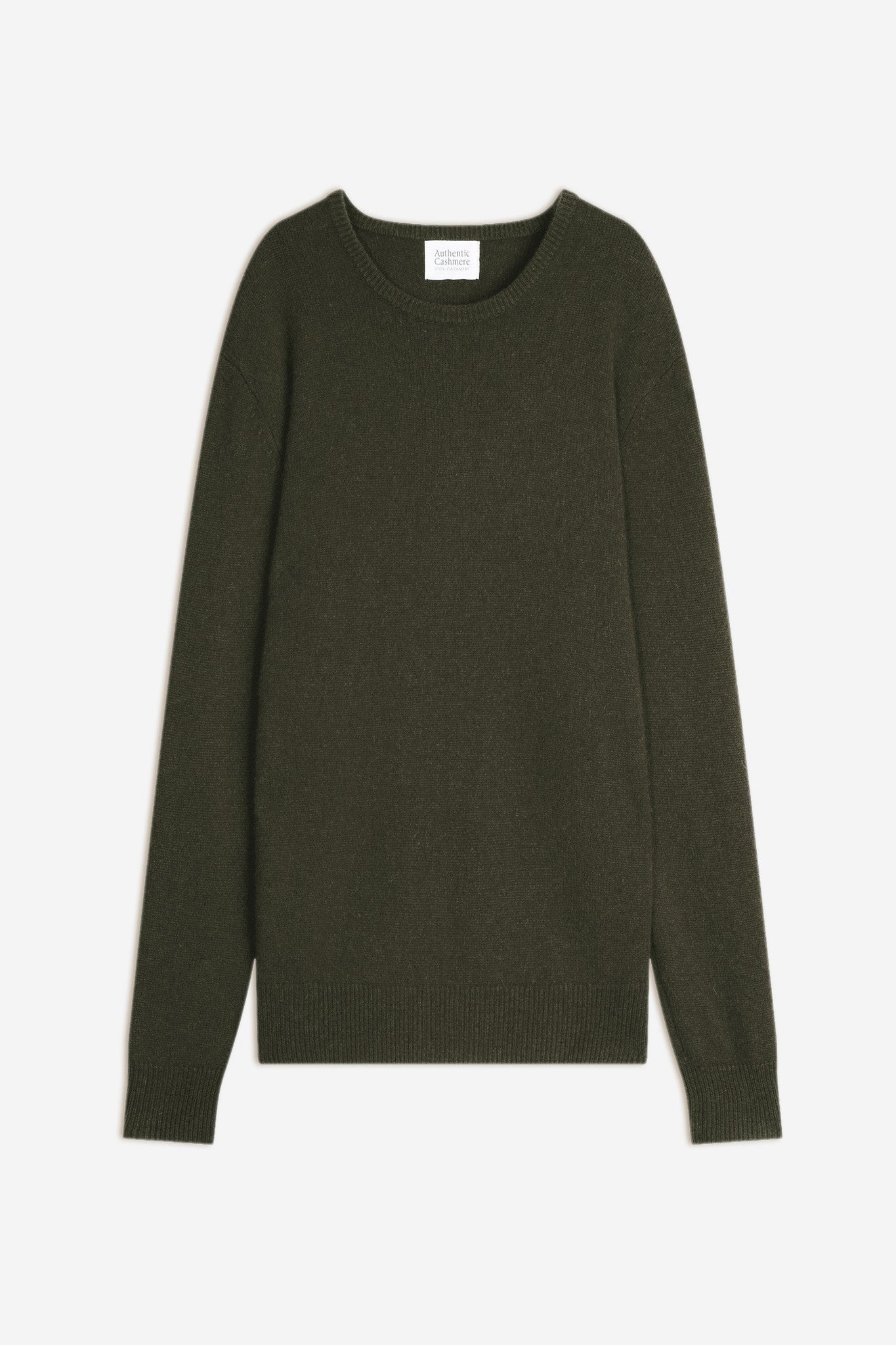 victo pull col rond 4 fils kaki 100% cachemire