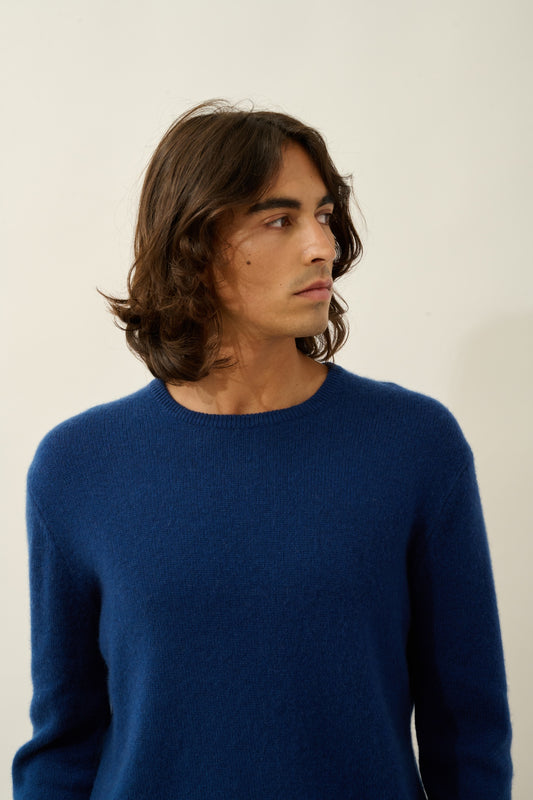 VICTO pull col rond 4 fils minuit 100% cachemire