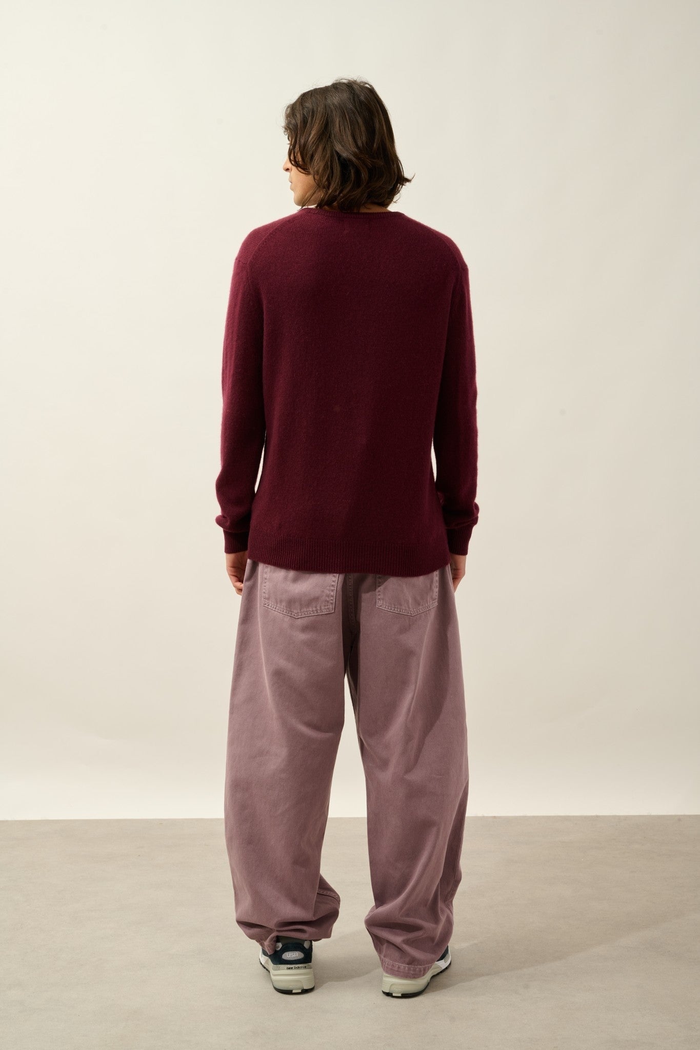 victo pull col rond 4 fils mûre 100% cachemire