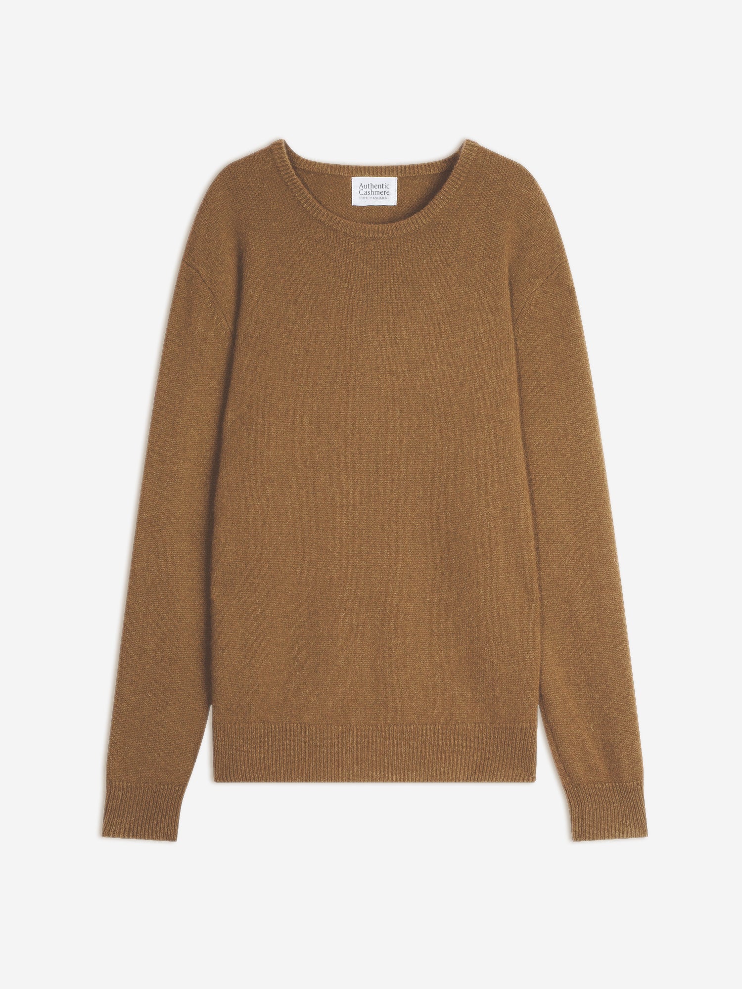 VICTO pull col rond 4 fils noisette 100% cachemire