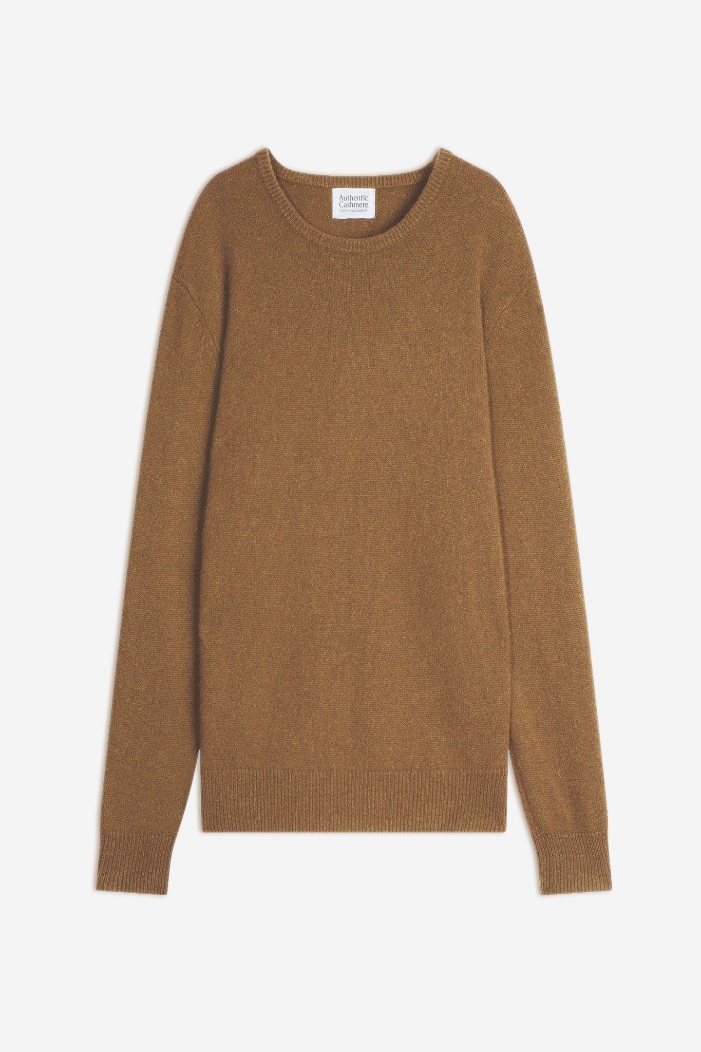 victo pull col rond 4 fils noisette 100% cachemire