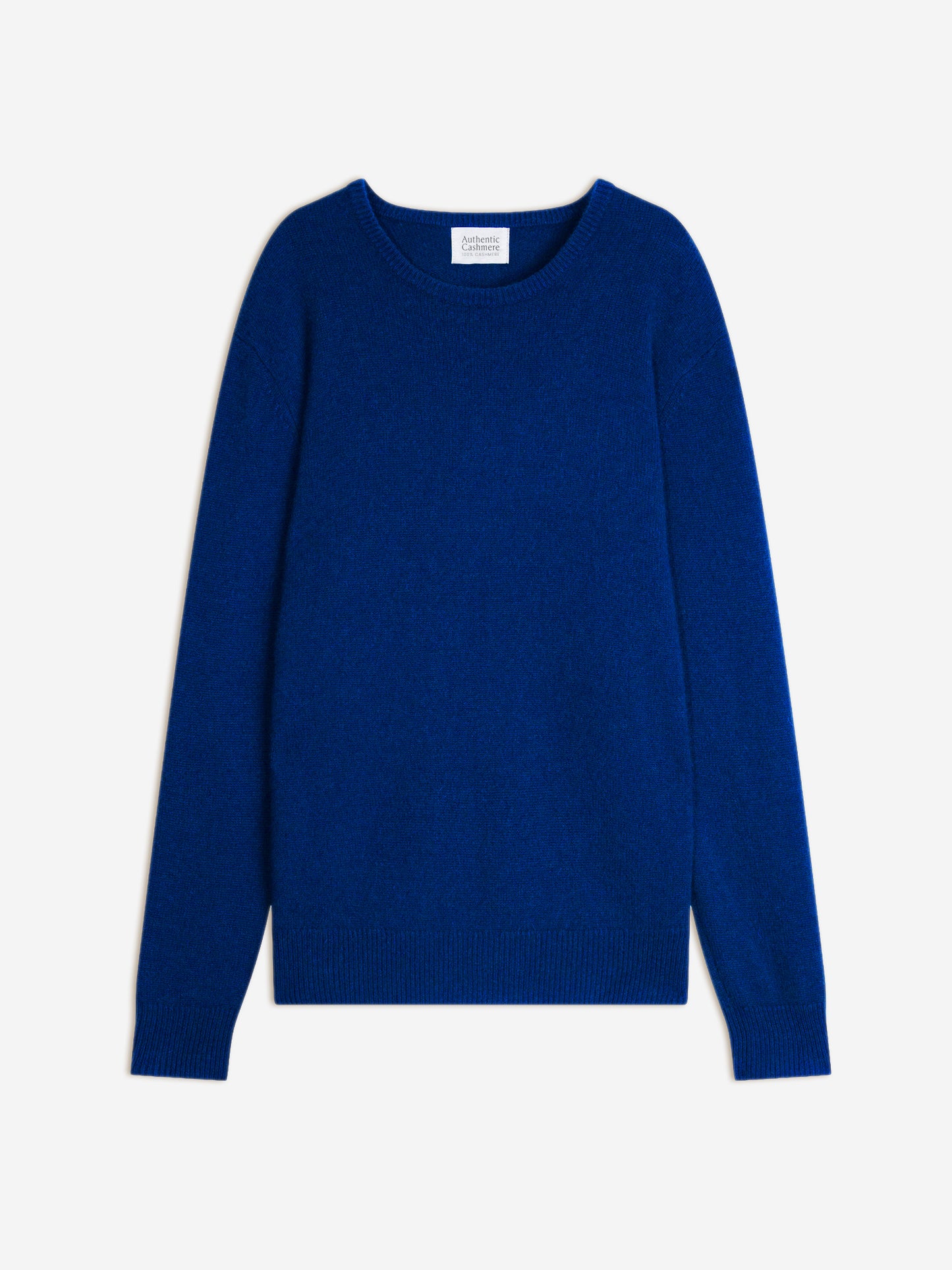 VICTO Pullover mit Rundhalsausschnitt 4 Fäden ultramarin 100% Kaschmir