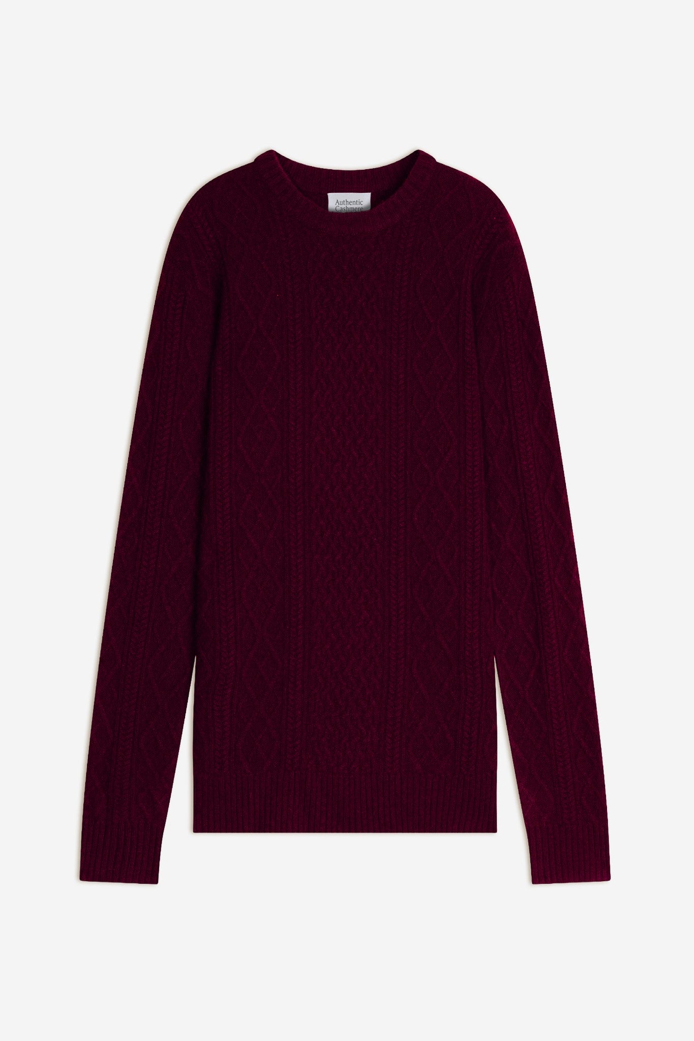 wind pull col rond 4 fils mûre 100% cachemire