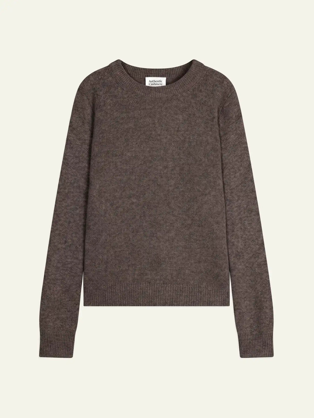SYLOR Pull Col Rond 4 Fils Taupe Chiné