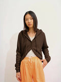 ELARA Cardigan Capuche Choco