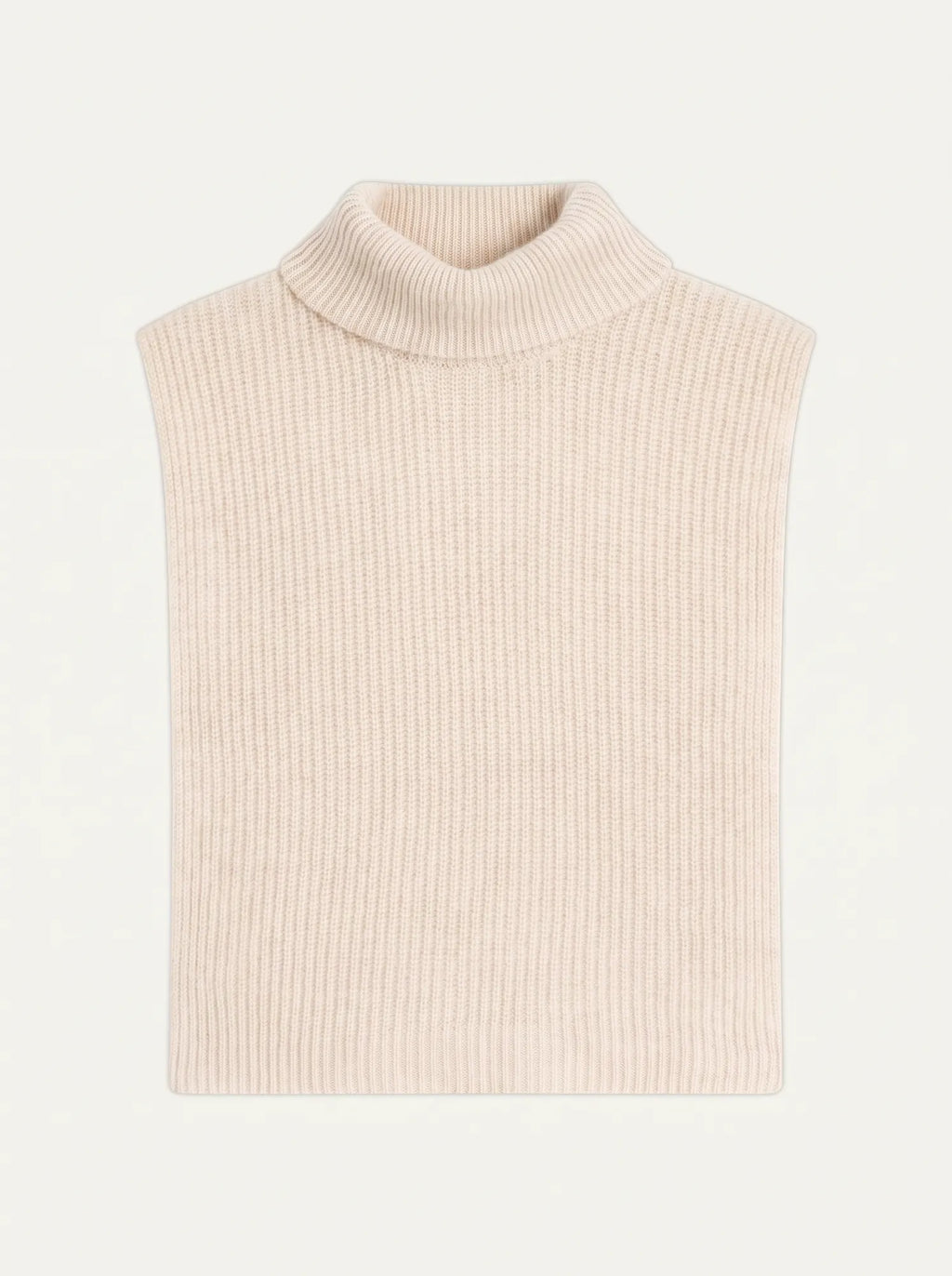 SIV Poncho Ouvert Col Roulé 4 Fils Ivoire