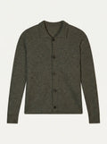 EVANS Veste Boutonnée Col Chemise 4 Fils Kaki Chiné