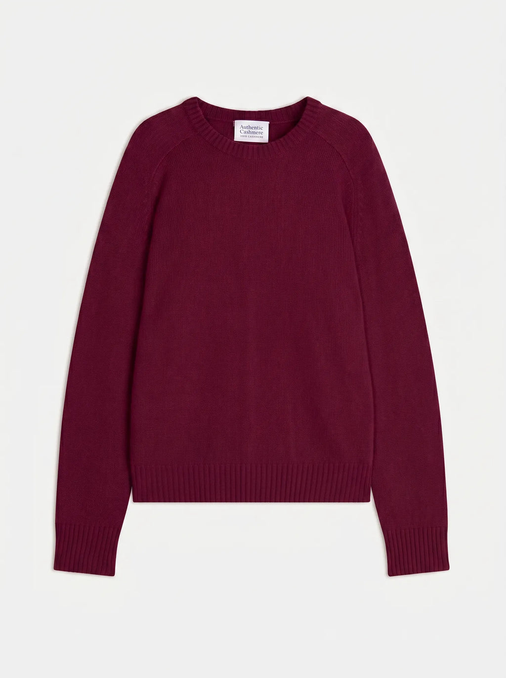 LORENA Pull Col Rond 4 Fils Bordeaux