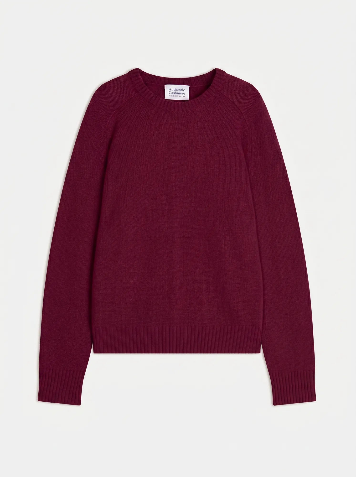 LORENA Pull Col Rond 4 Fils Bordeaux