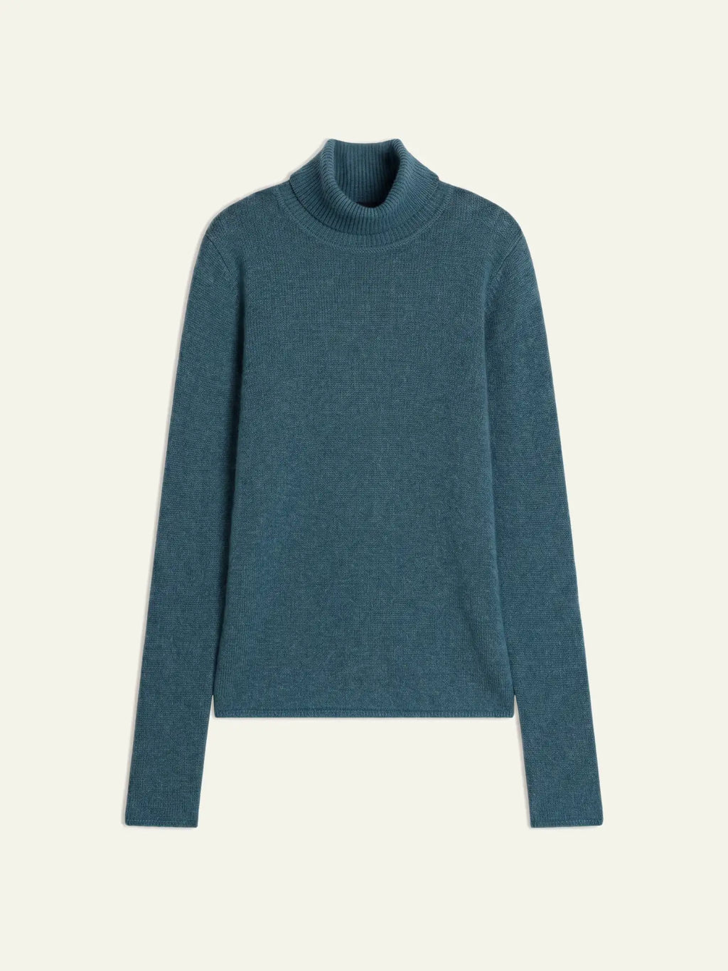 TED Pull Col Roulé 4 Fils Vert Canard Chiné