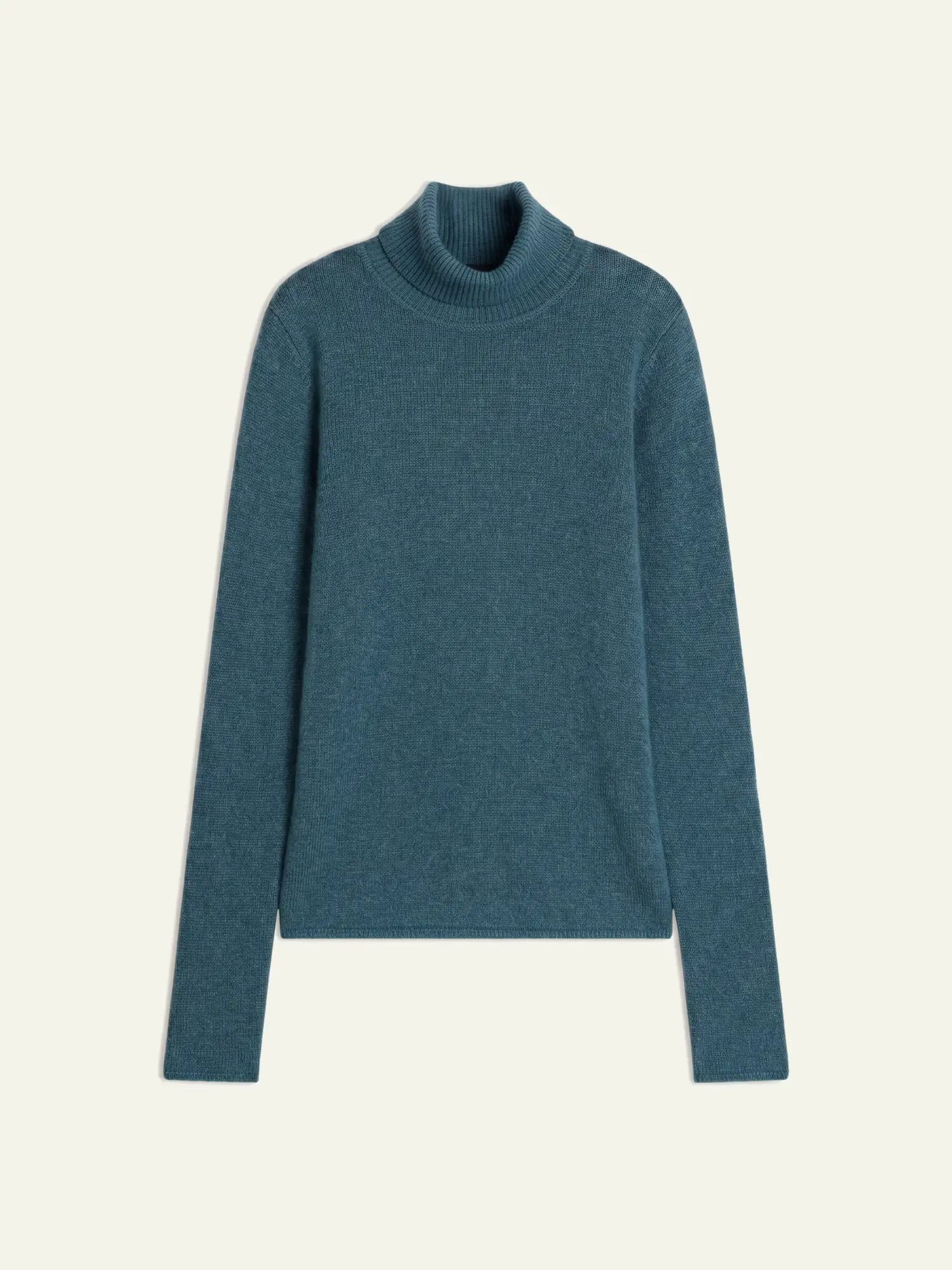 TED Pull Col Roulé 4 Fils Vert Canard Chiné