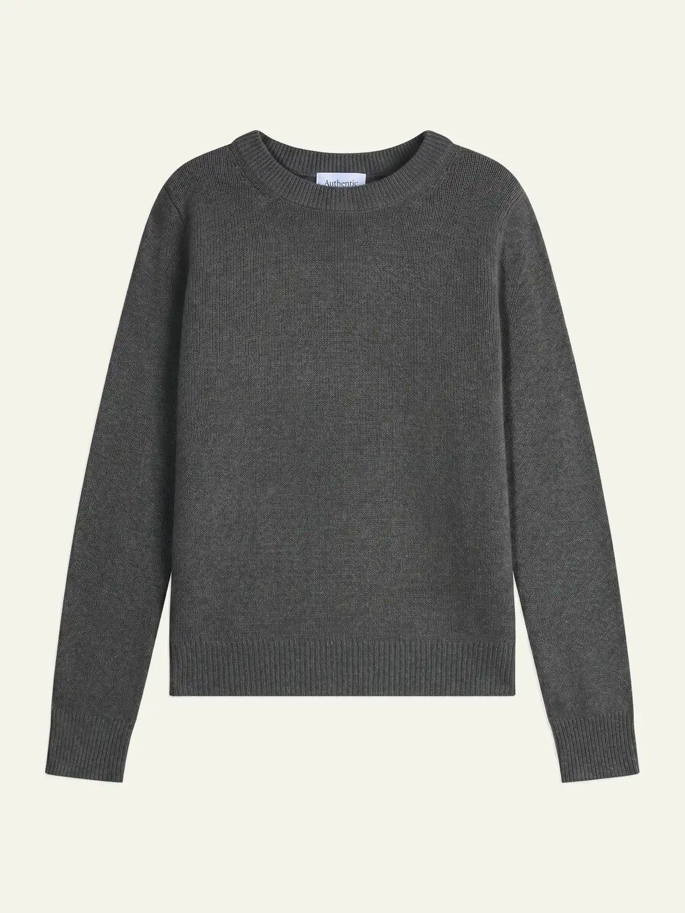 SYLOR Pull Col Rond 4 Fils Anthracite Chiné