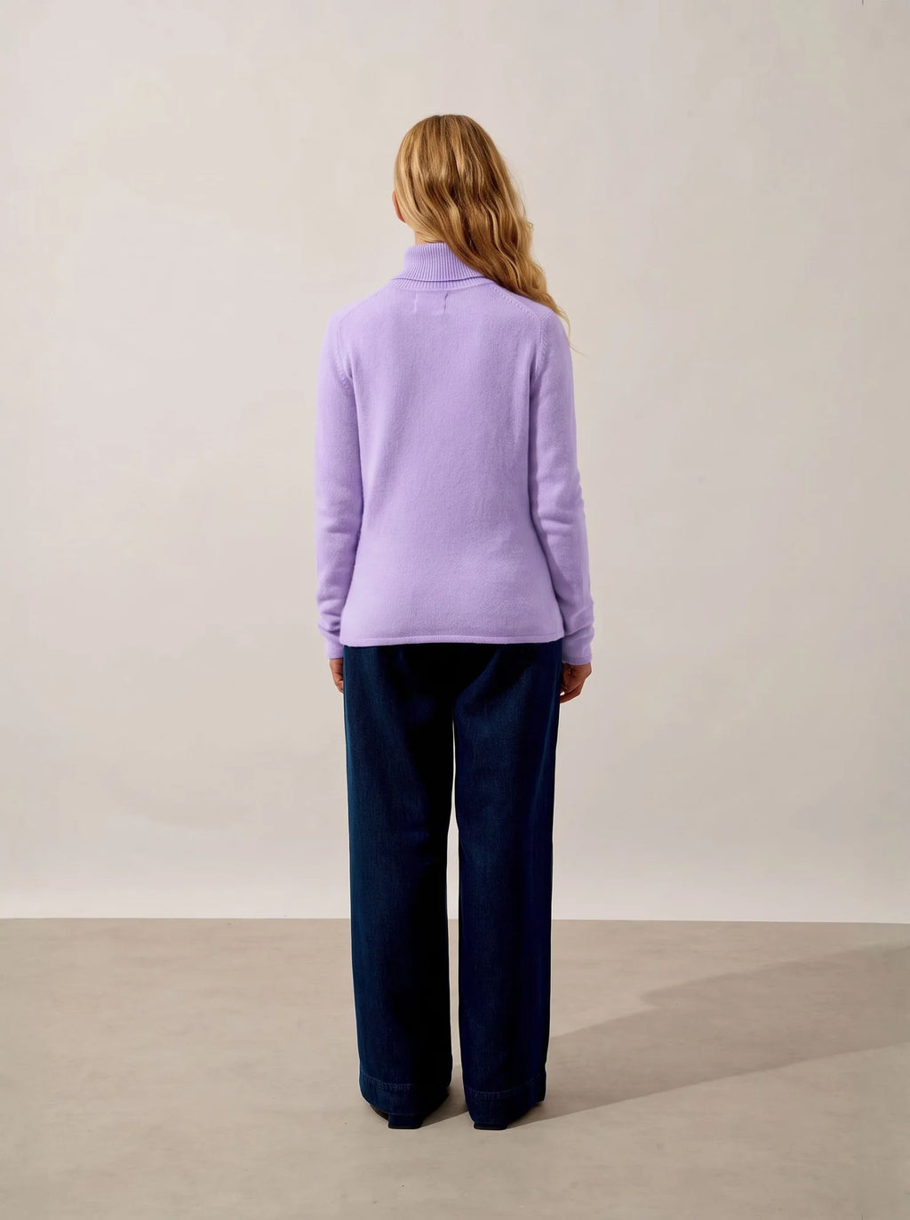 TED Pull Col Roulé 4 Fils Mauve