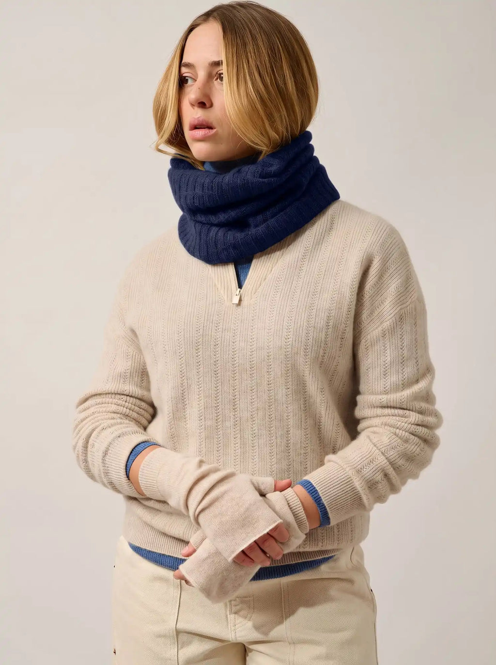 FLORIAN Tour de Cou 6 Fils Bleu Marine