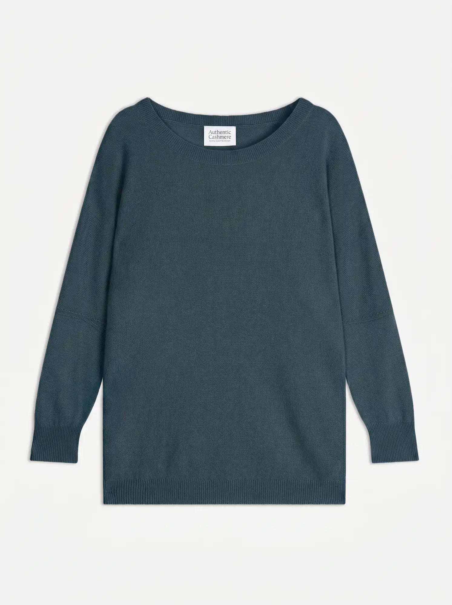 GOLÉON Pull Chauve Souris Vert Canard Chiné