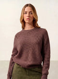 NORYA Pull Col Rond 4 Fils Taupe Chiné