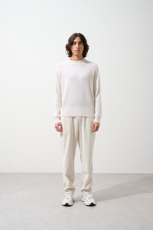AIGLIÈRE pull col rond neige 100% cachemire