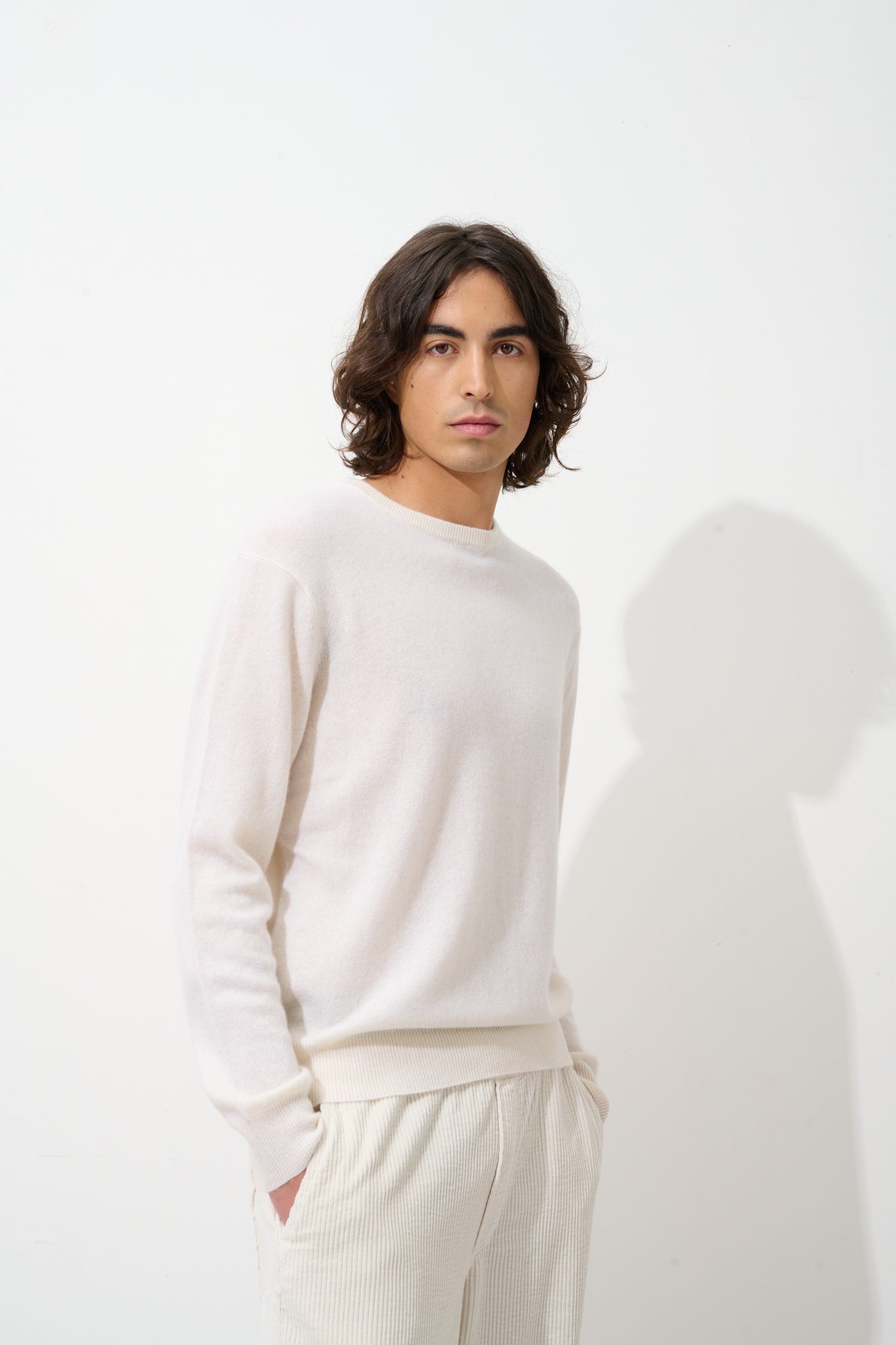 AIGLIÈRE pull col rond neige 100% cachemire