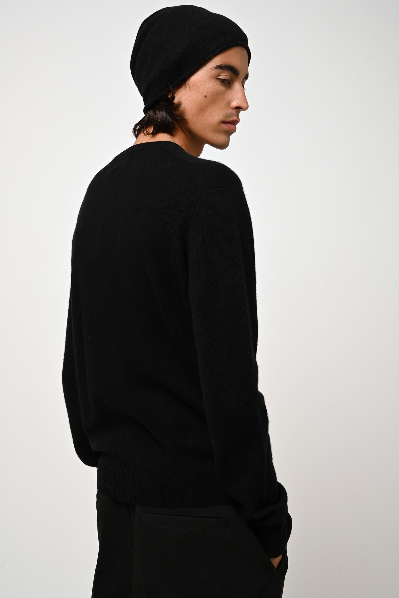 AIGLIÈRE black round neck sweater 100% cashmere