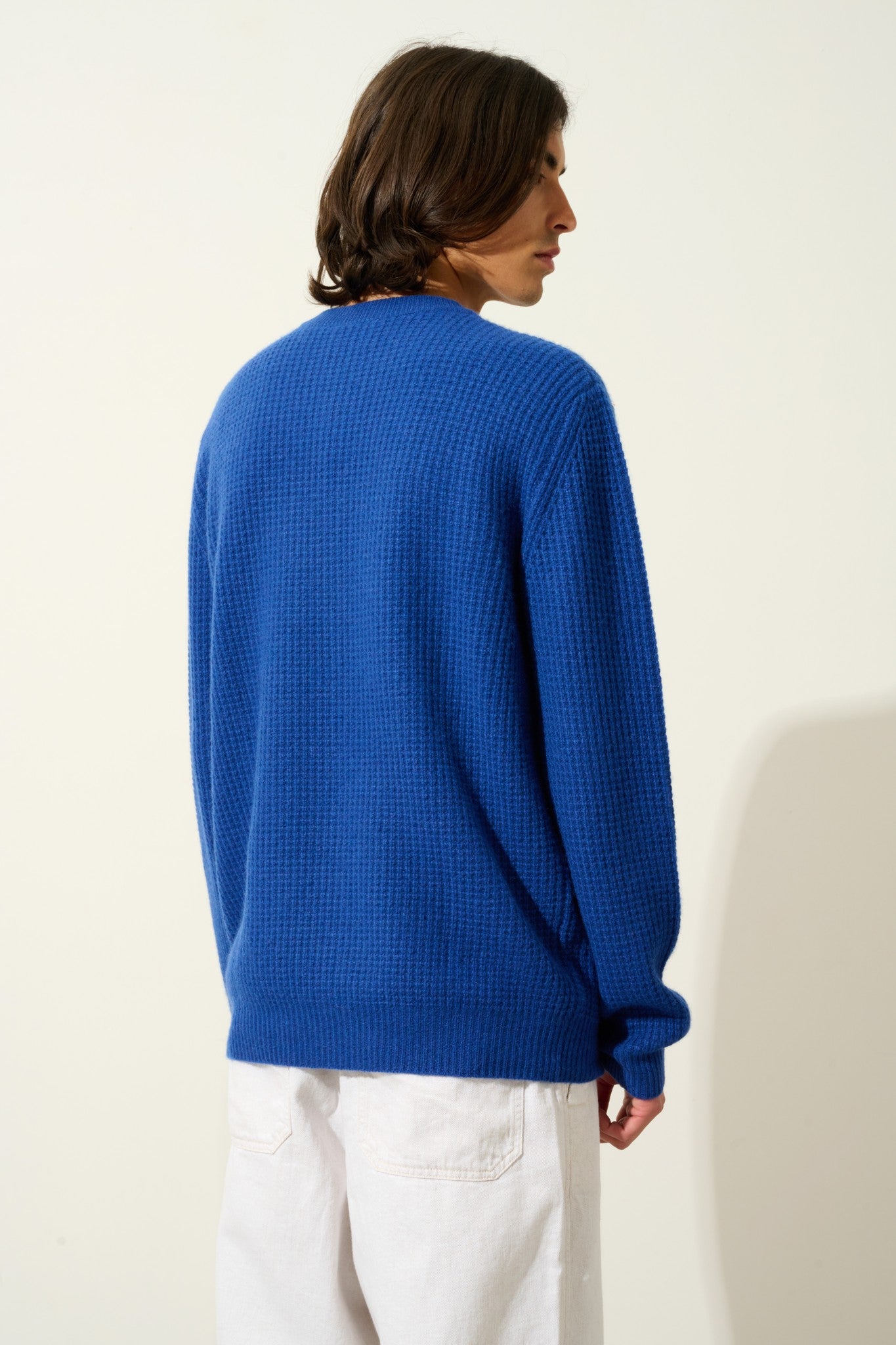 aksel pull col rond 4 fils outremer 100% cachemire