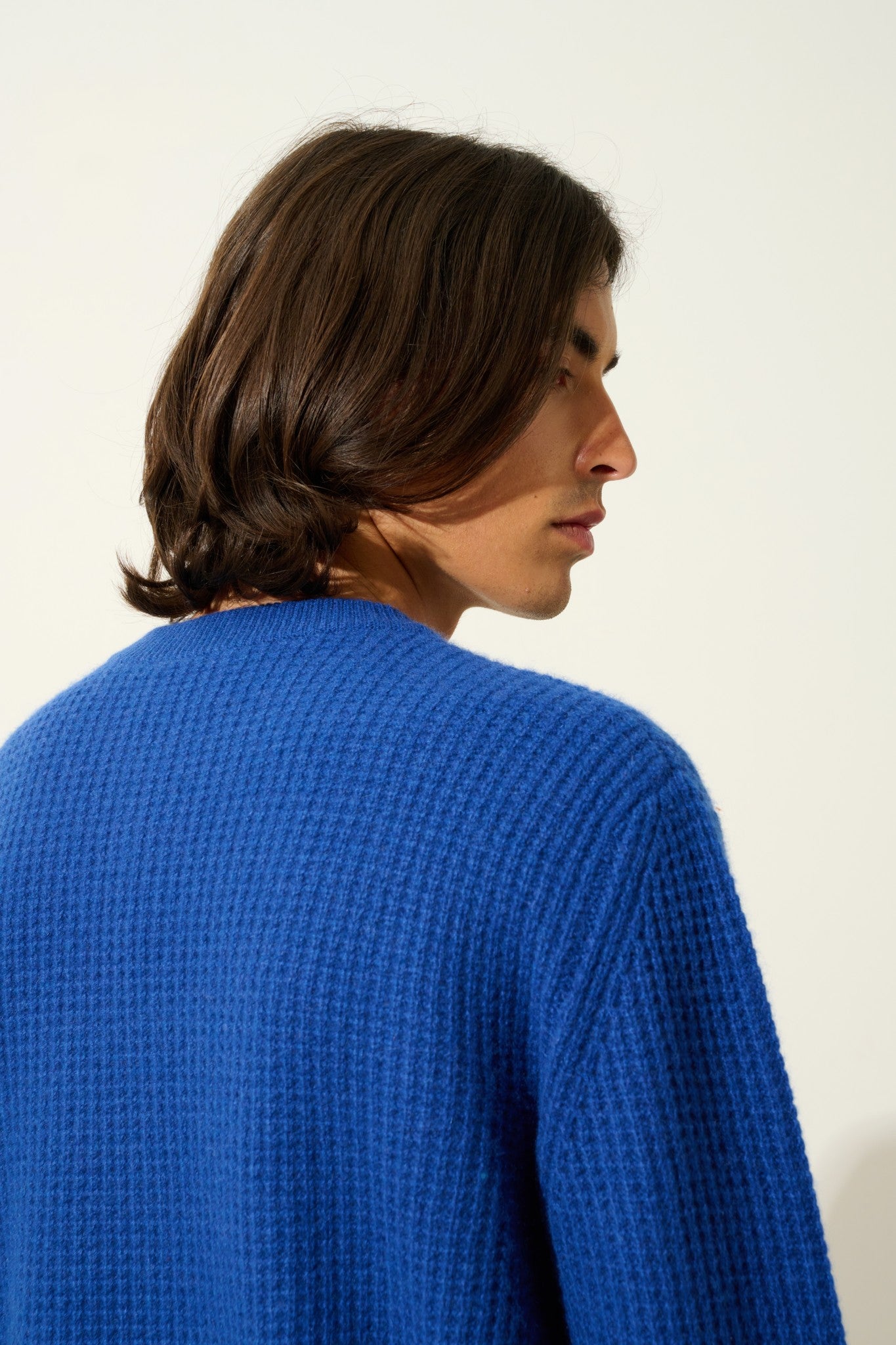 aksel pull col rond 4 fils outremer 100% cachemire