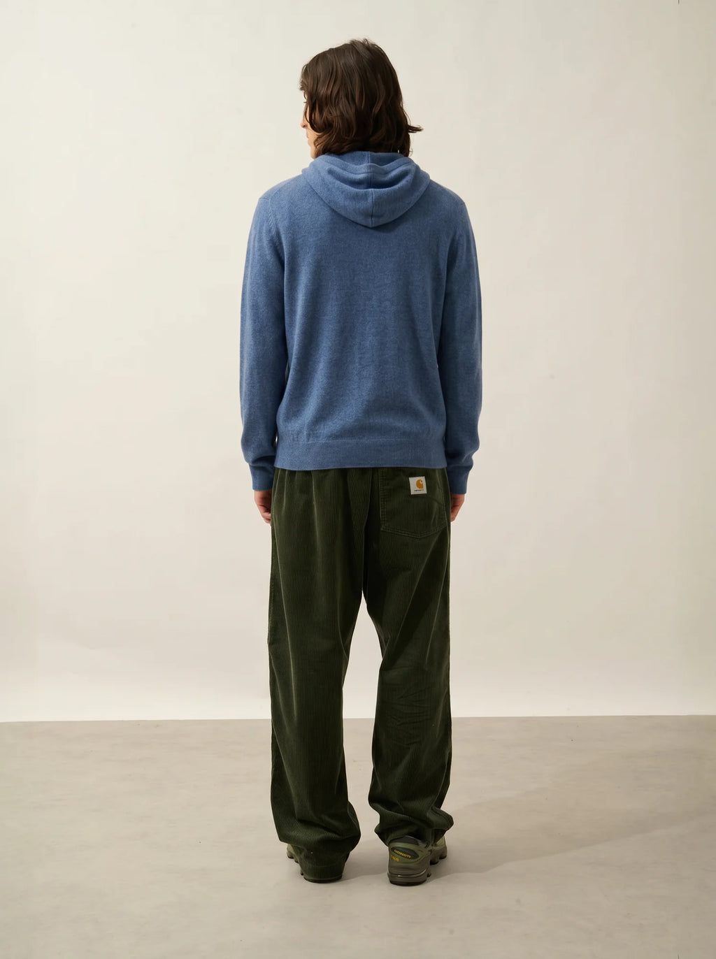 CASPER Pull Capuche Poche Kangourou Bleu Denim