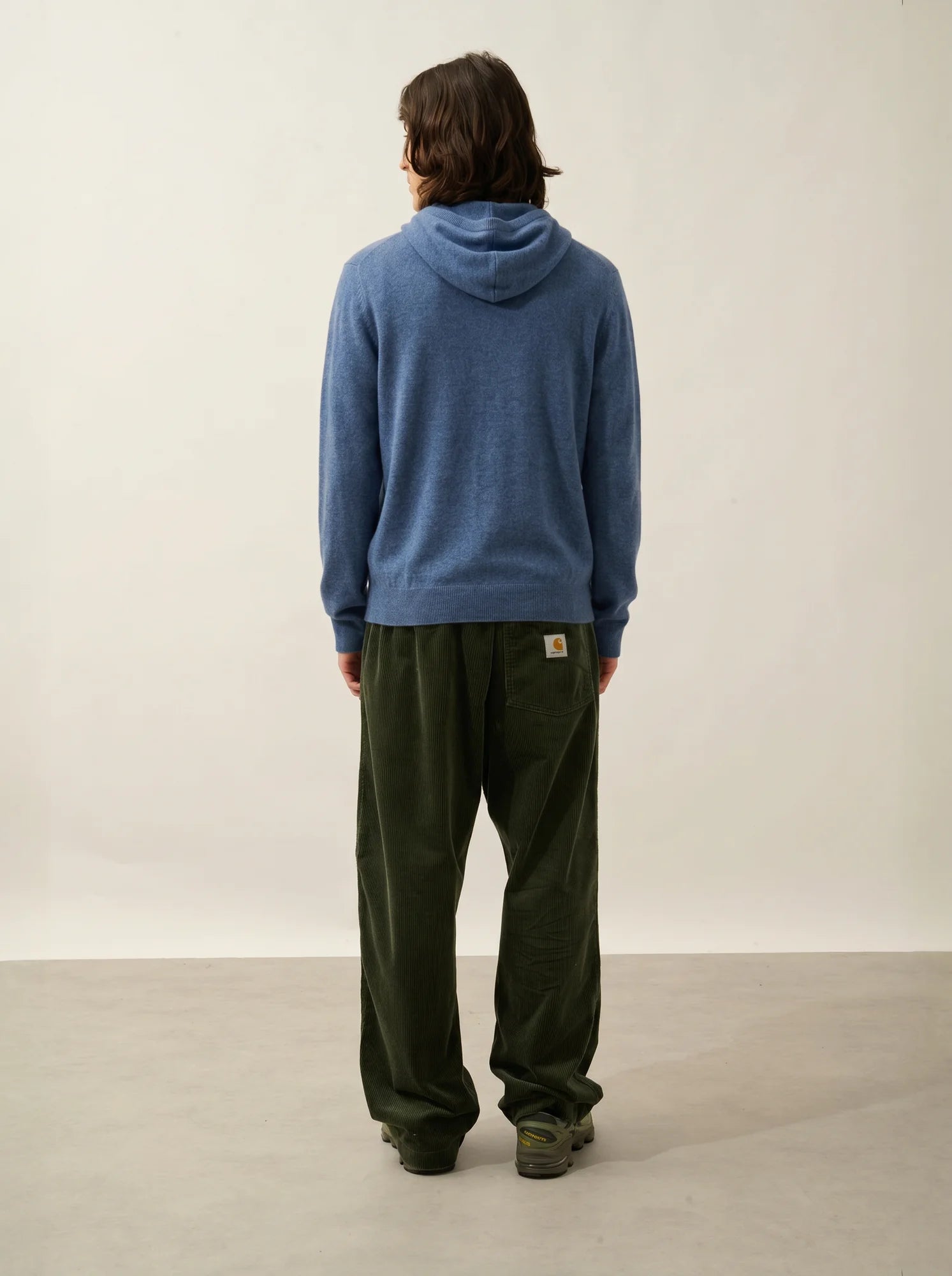 CASPER Pull Capuche Poche Kangourou Bleu Denim
