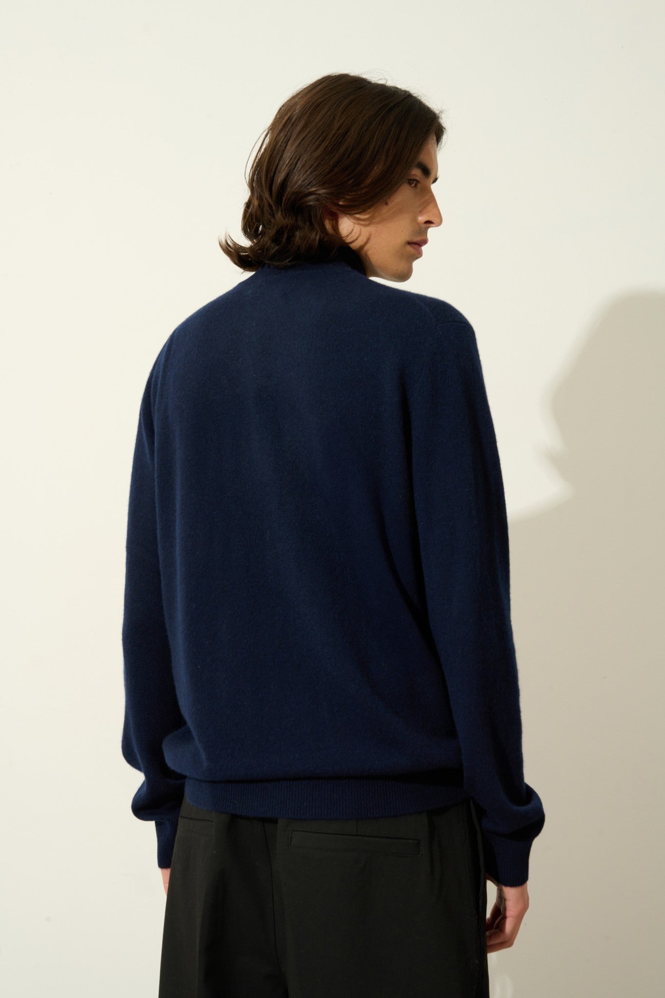 ambin pull camionneur navy 100% cachemire