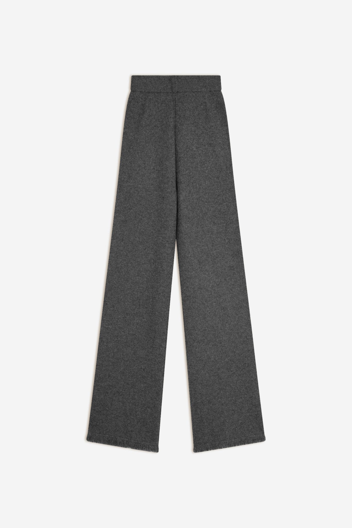 angustia pantalon évasé anthracite chiné 100% cachemire