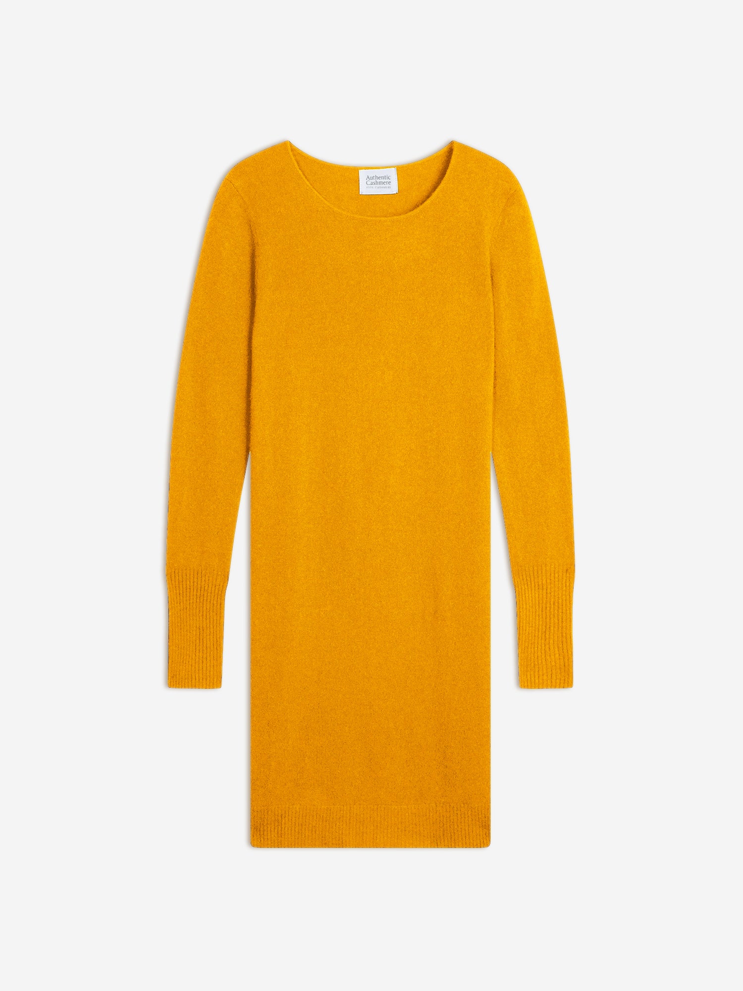 ARMET 100% cashmere turmeric round-neck dress