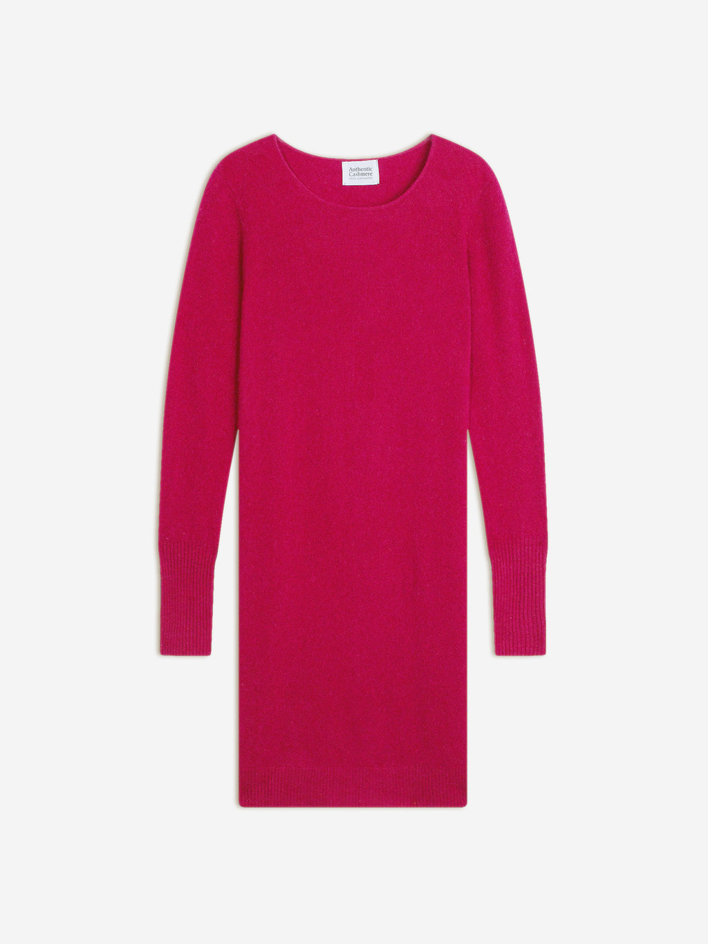 ARMET robe col rond fuchsia 100% cachemire