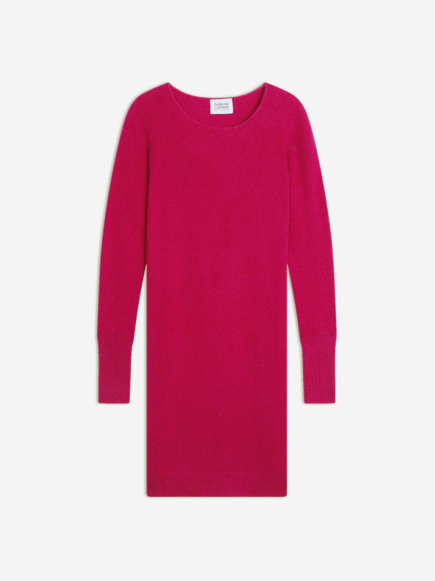 ARMET robe col rond fuchsia 100% cachemire
