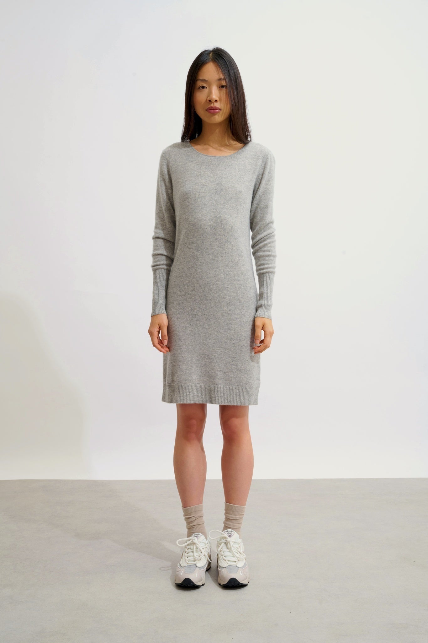 ARMET robe col rond nuage chiné 100% cachemire