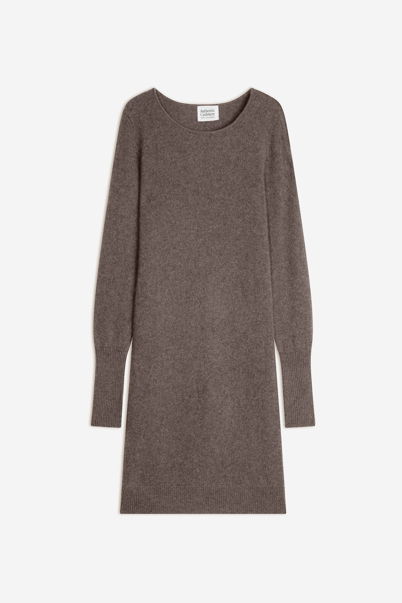 ARMET robe col rond taupe chiné 100% cachemire