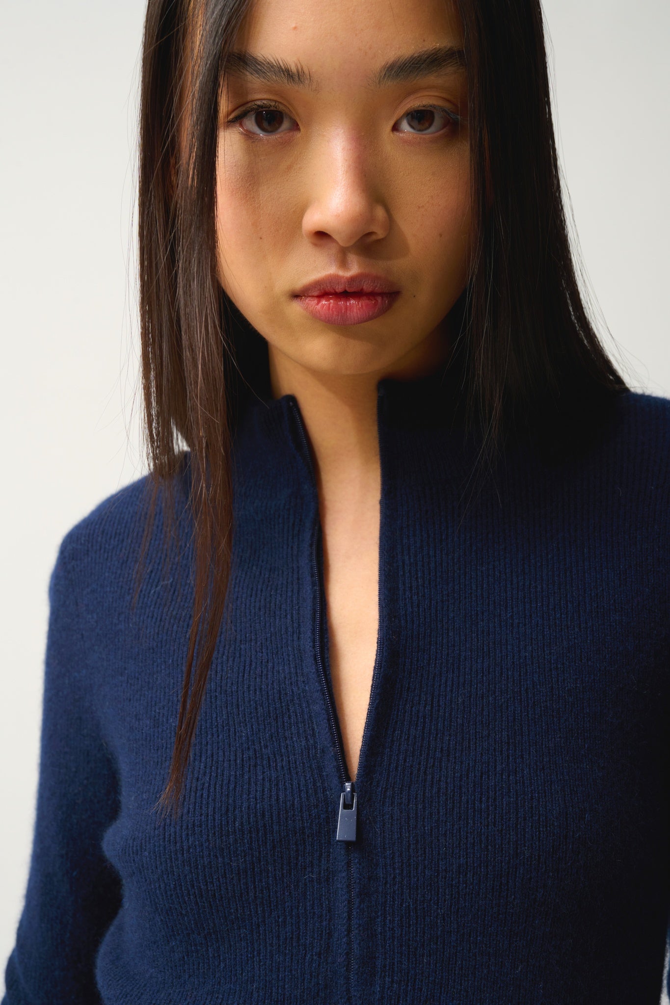 ASTA pull camionneur navy 100% cachemire