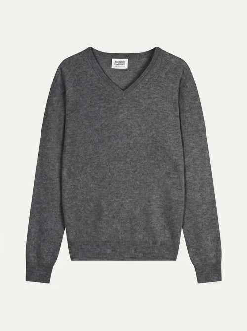 AGEL pull col V anthracite chiné