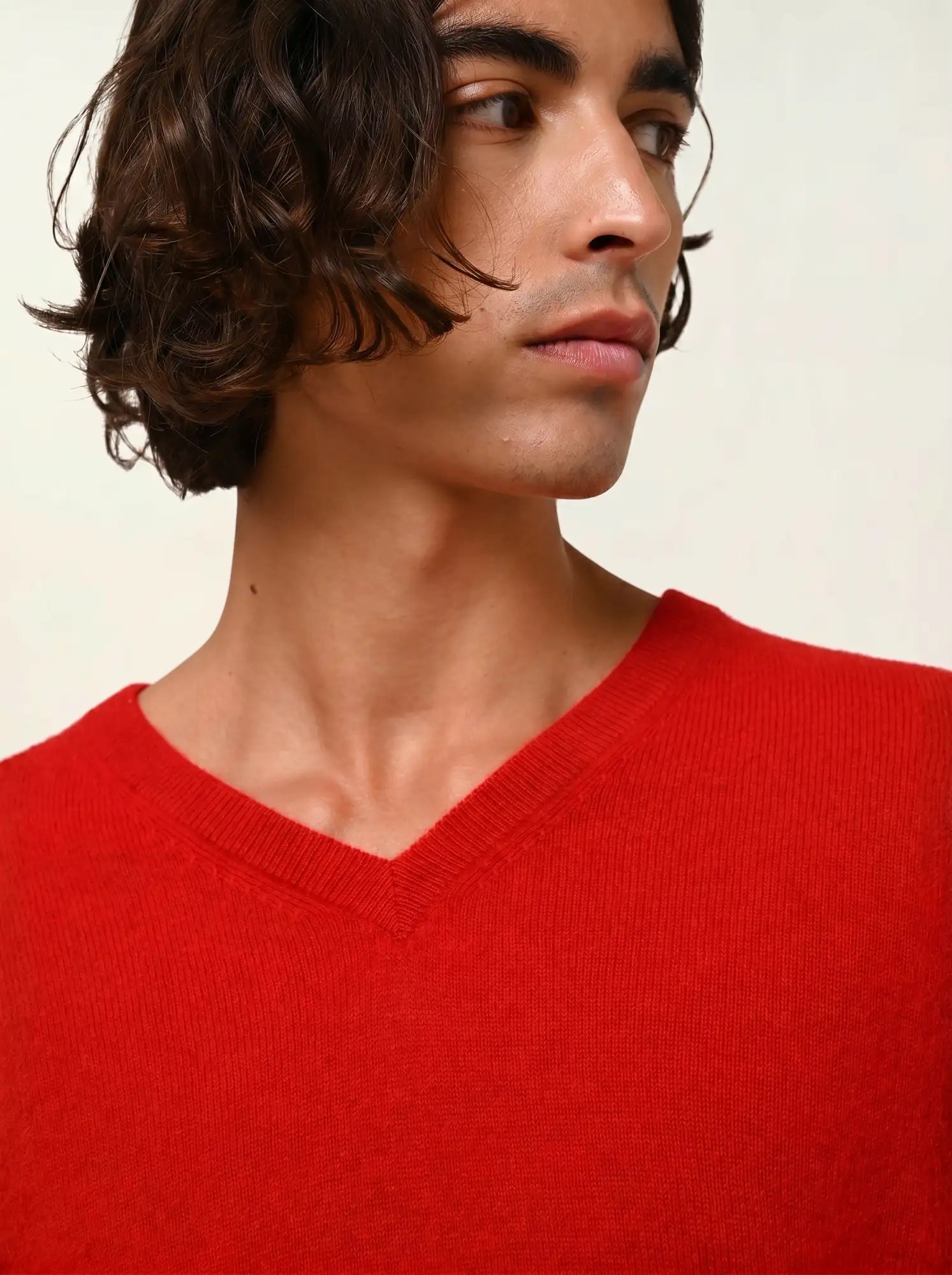 AGEL pull col V rouge