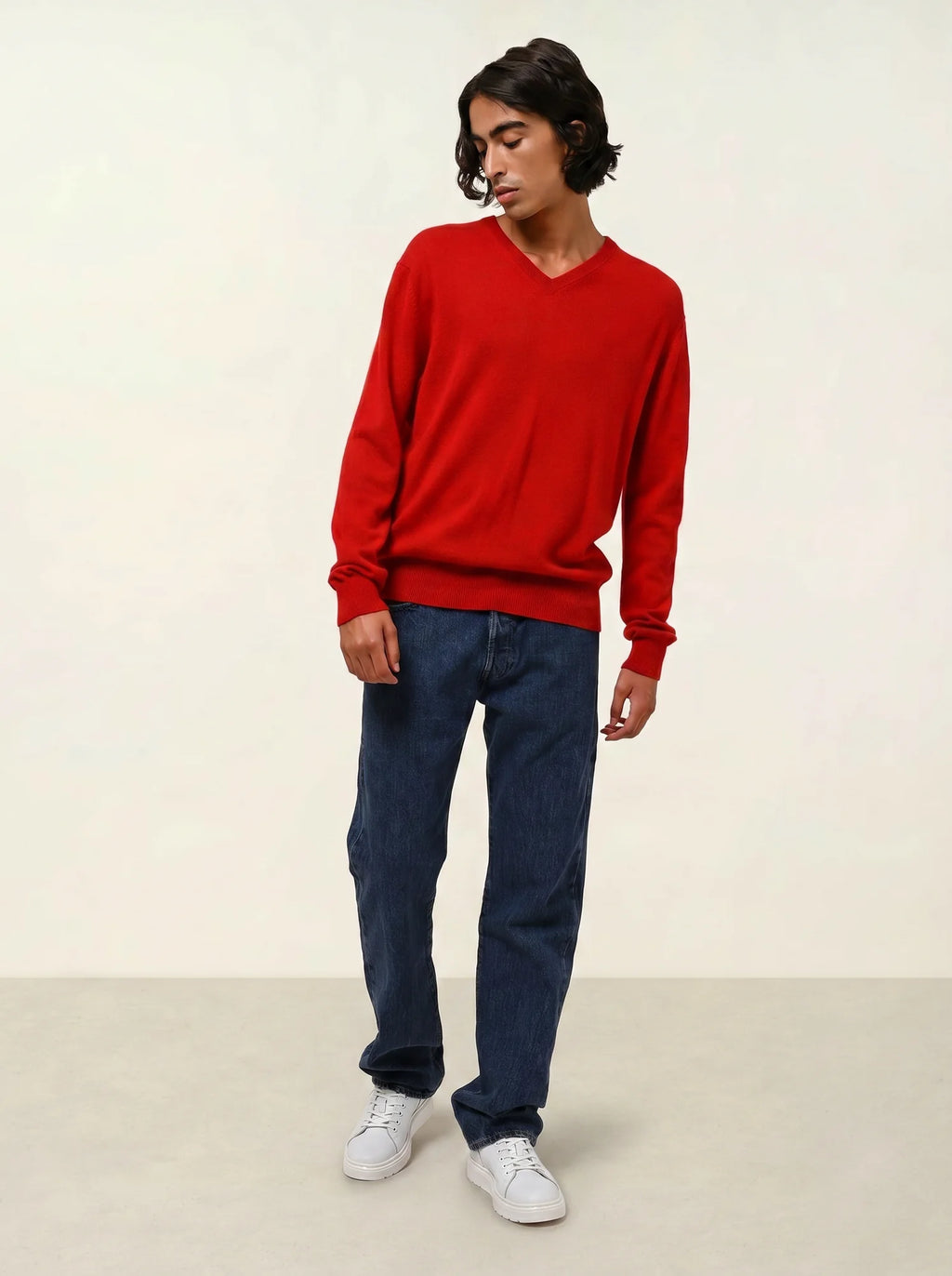 AGEL pull col V rouge