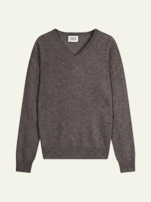 AGEL pull col V taupe chiné