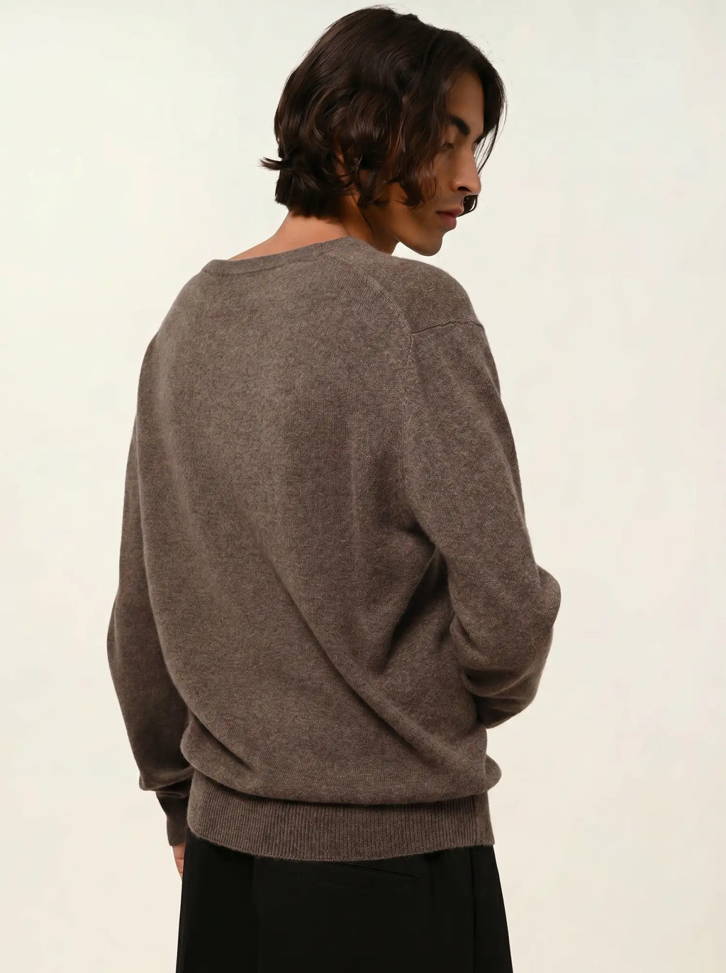 AGEL pull col V taupe chiné