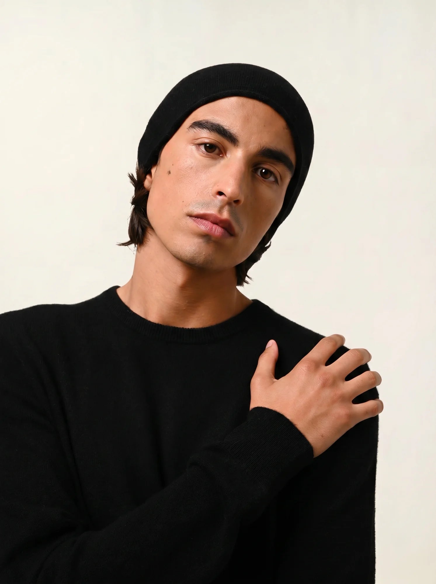AIGLIÈRE pull col rond noir