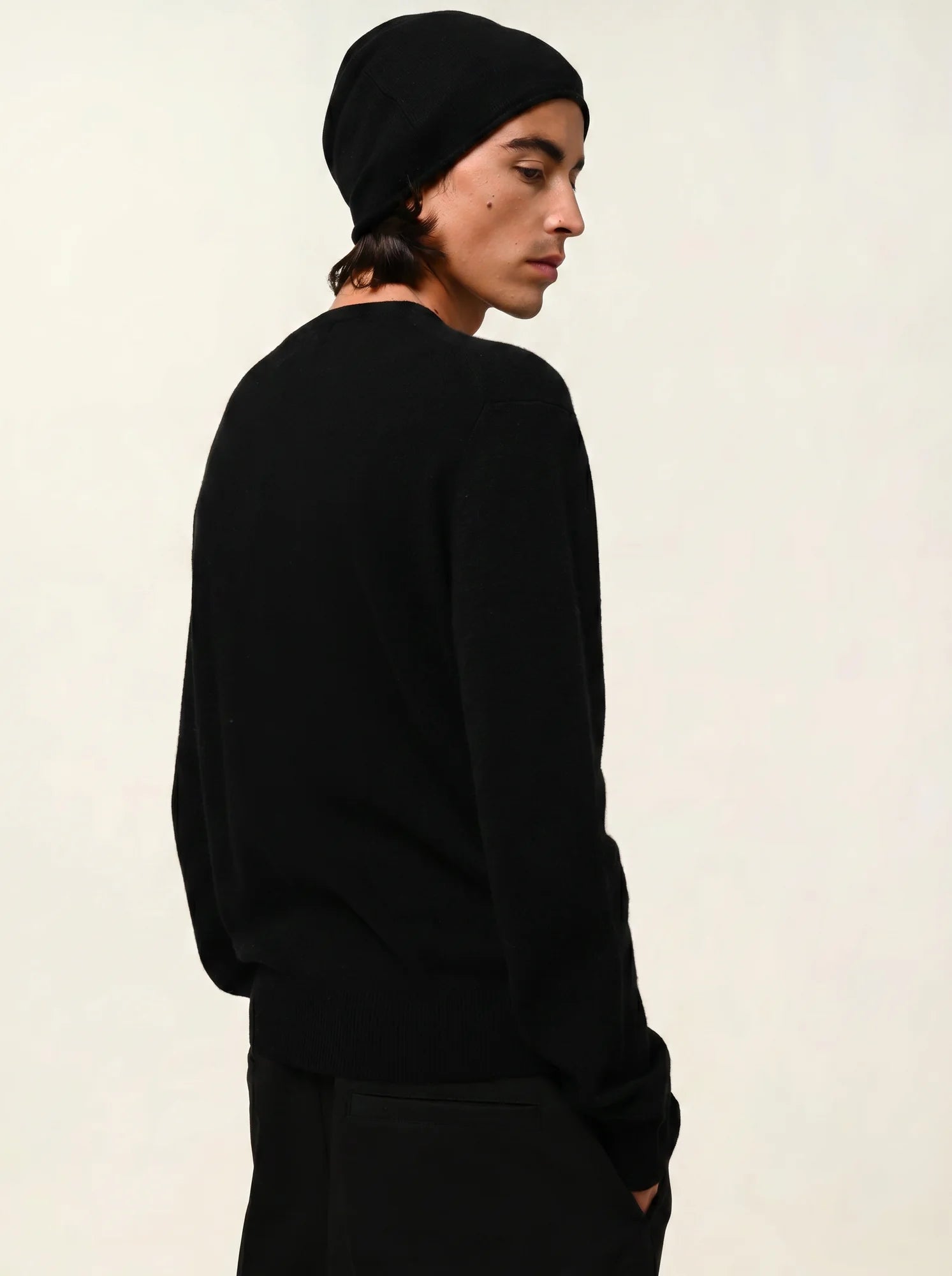 AIGLIÈRE pull col rond noir